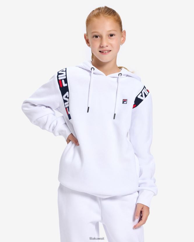 غطاء محرك السيارة شارة فيلا بيضاء للأطفال 2.0 BX00H43141 أبيض FILA