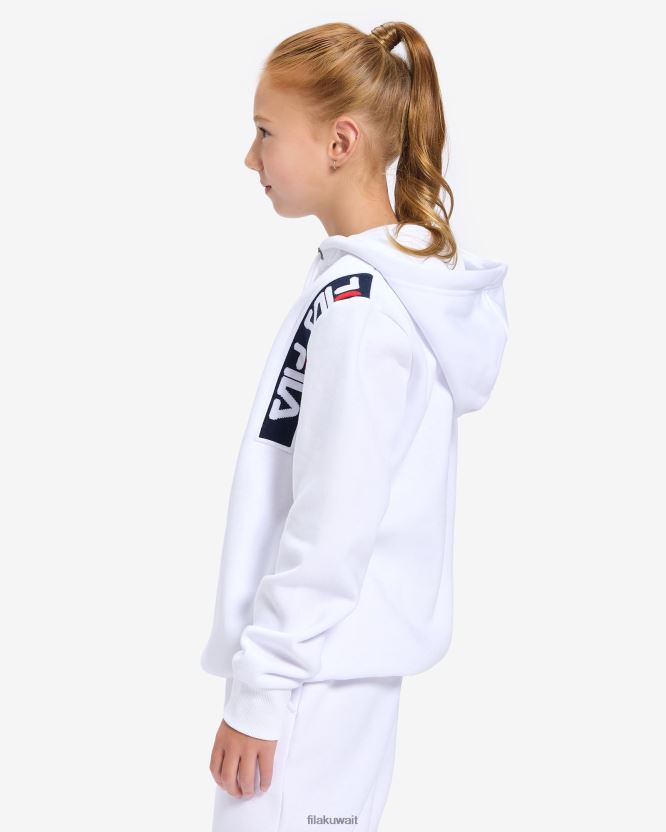 غطاء محرك السيارة شارة فيلا بيضاء للأطفال 2.0 BX00H43141 أبيض FILA