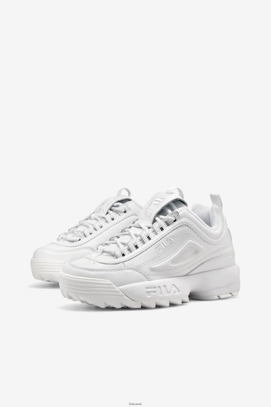 تريبل وايت فيلا للنساء 2 بريميوم BX00H41191 أبيض ثلاثي FILA