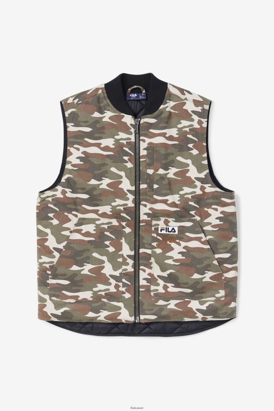 طباعة فيلا مموهة/سترة 2pac سوداء BX00H4778 طباعة مموهة/أسود FILA