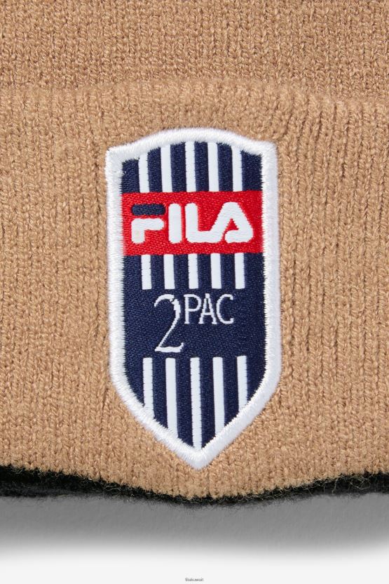 قبعة صغيرة من فيلا التبغ بني/أسود 2pac BX00H4964 التبغ بني/أسود FILA