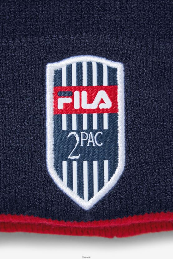 2pac قبعة صغيرة باللون الأزرق الداكن/الأحمر BX00H4965 البحرية / الأحمر FILA