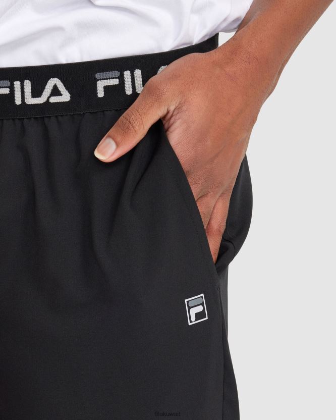 بنطال وايد 3/4 للرجال باللون الأسود BX00H42423 أسود FILA
