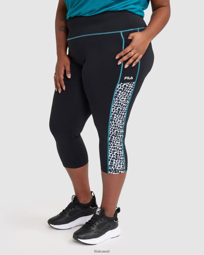 ريبيكا للسيدات 3/4 فيلا سوداء ضيقة BX00H42849 أسود FILA