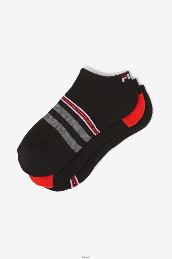 جوارب مخططة للرجال من 3 قطع باللون الأسود BX00H41088 أسود FILA