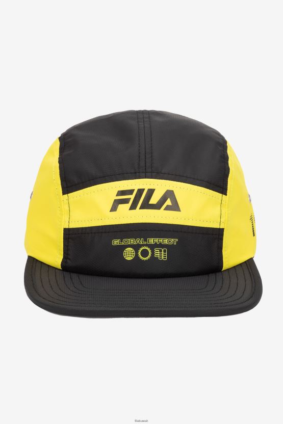 قبعة تخييم مكونة من 5 ألواح من Fila Lime Punch/أسود BX00H4974 لكمة الجير / أسود FILA