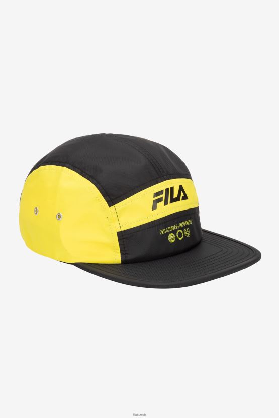 قبعة تخييم مكونة من 5 ألواح من Fila Lime Punch/أسود BX00H4974 لكمة الجير / أسود FILA
