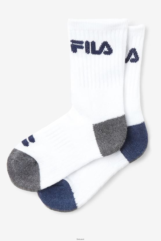 جوارب مبطنة للأطفال مكونة من 6 قطع باللون الأبيض BX00H41073 أبيض FILA