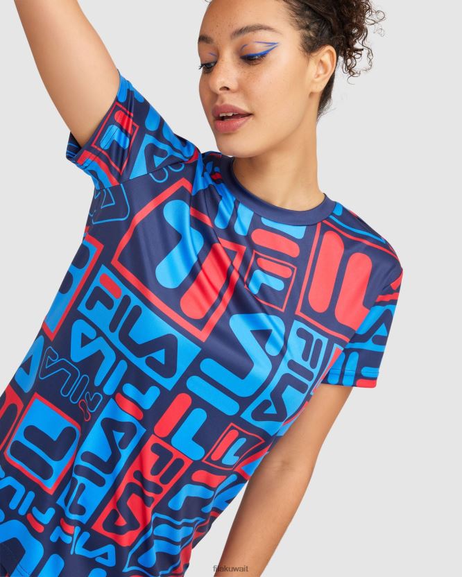 تي شيرت Anja للسيدات من Fila New Navy BX00H42854 البحرية الجديدة FILA