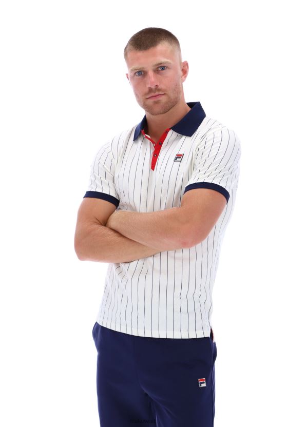 BB1 Fila قميص بولو مخطط كلاسيكي عتيق BX00H43313FILA