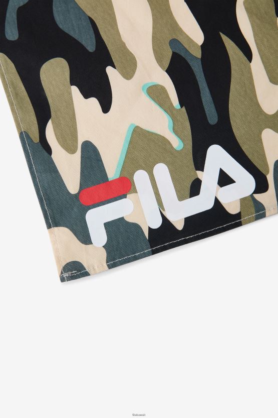 التمويه باندانا الأخضر كامو فيلا متعددة BX00H41031 كامو أخضر متعدد FILA