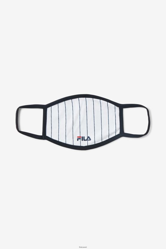 قناع وجه مخطط باللون الأبيض BX00H41043 أبيض FILA