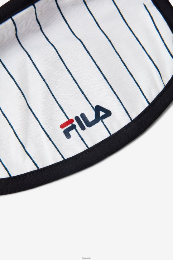 قناع وجه مخطط باللون الأبيض BX00H41043 أبيض FILA
