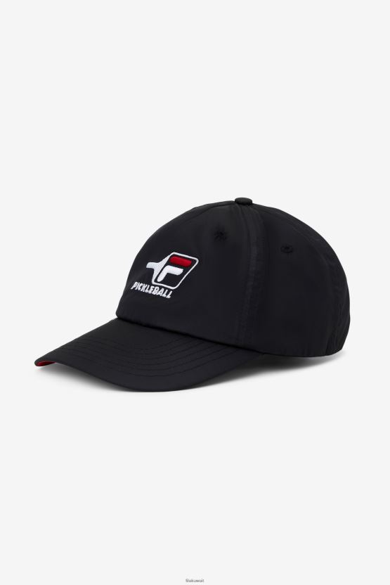 قبعة كرة البيسبول فيلا سوداء/حمراء BX00H41133 أسود أحمر FILA