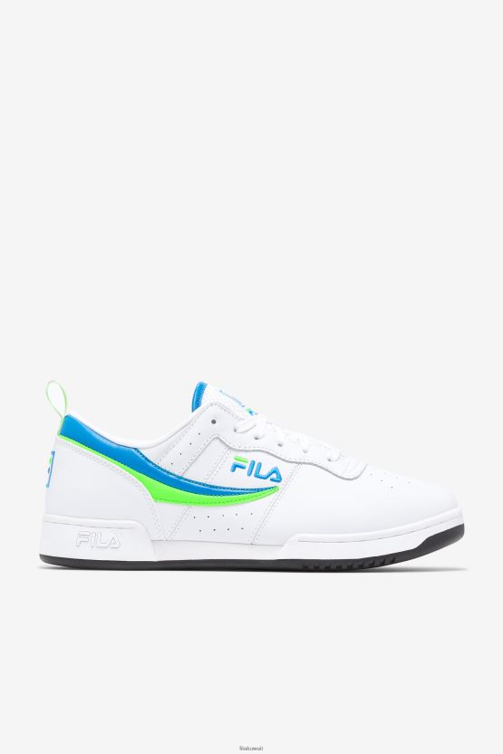 فيلا اللياقة البدنية الأصلية للرجال أبيض/أخضر/أسود BX00H412 أبيض / أخضر / أسود FILA