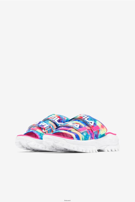 فيلا منزلق خارجي متعدد الألوان/أبيض/وردي للسيدات من جلو BX00H41356 متعدد/أبيض/وردي glo FILA