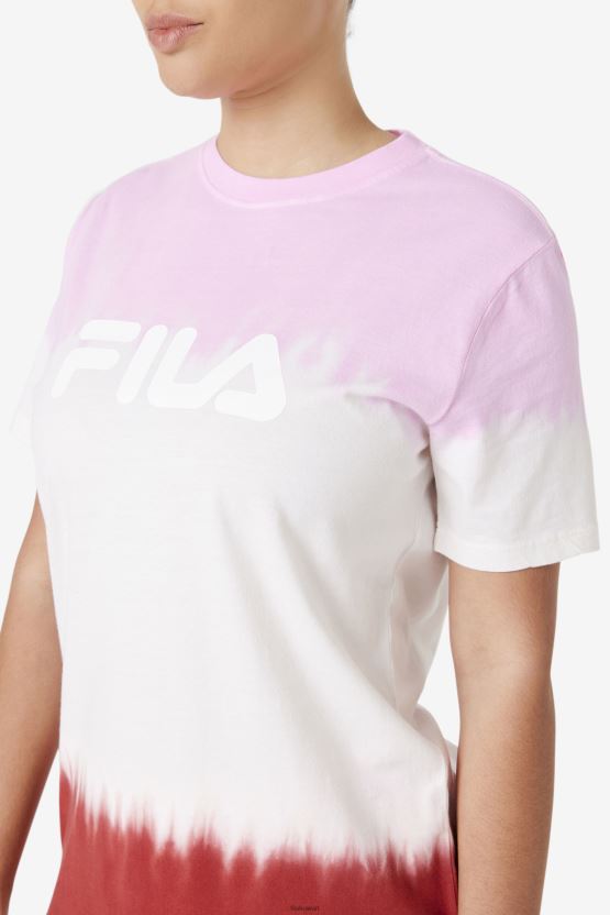 تيشيرت بيرويت/أبيض/أحمر ترابي من فيلا أليفيا BX00H41407 دوران / أبيض / أحمر ترابي FILA