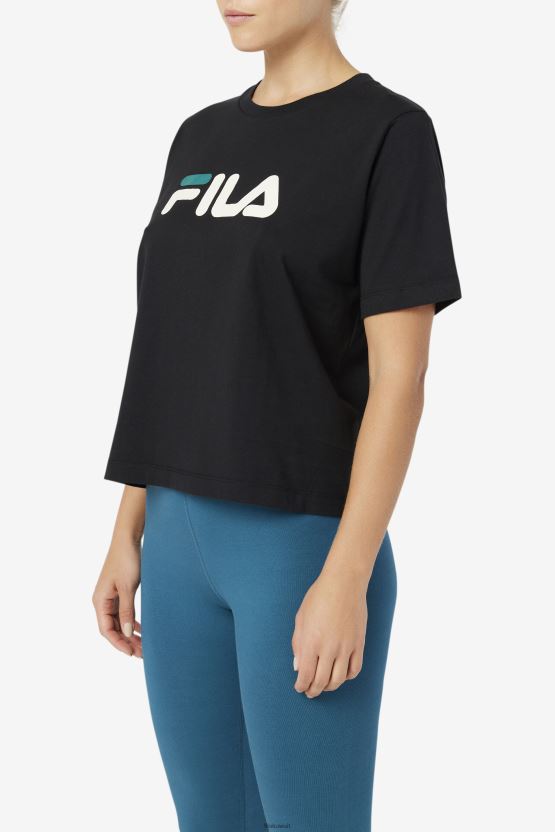 فيلا ثيا تي شيرت أسود BX00H41447 أسود FILA