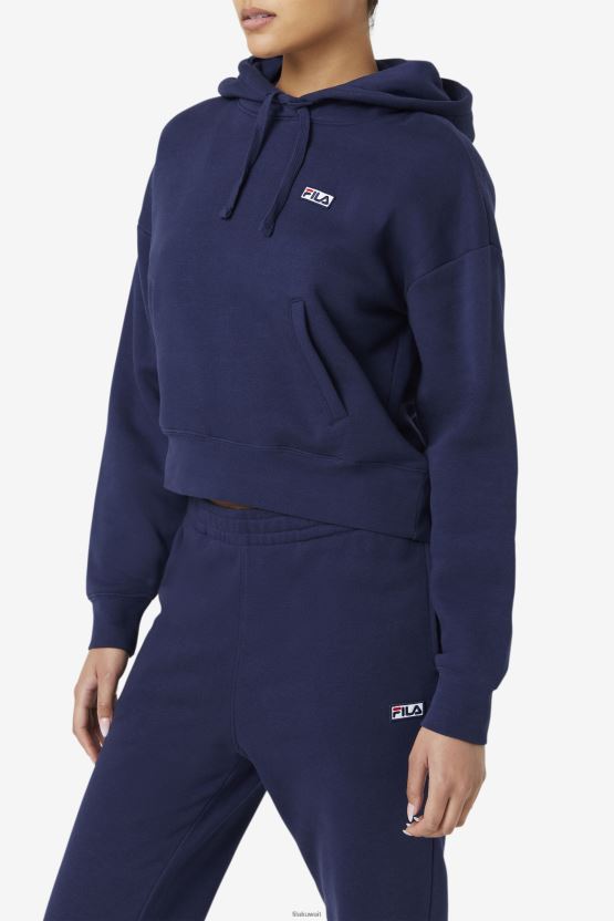 سترة بغطاء للرأس من فيلا مارينا BX00H41495 معطف طاووس FILA