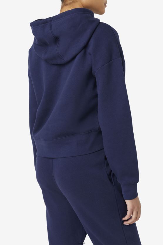 سترة بغطاء للرأس من فيلا مارينا BX00H41495 معطف طاووس FILA