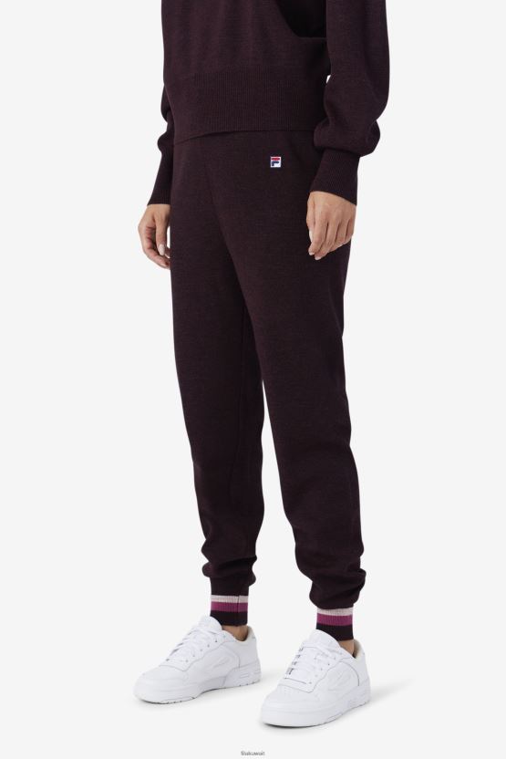 بنطلون منسوج من فيلا فرانكي عنب/أحمر/مجفف BX00H41561 نبيذ العنب/أحمر الشفاه/مجففات FILA