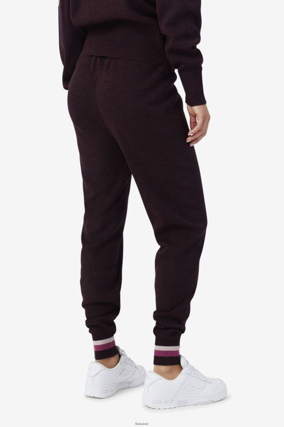 بنطلون منسوج من فيلا فرانكي عنب/أحمر/مجفف BX00H41561 نبيذ العنب/أحمر الشفاه/مجففات FILA