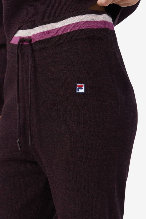 بنطلون منسوج من فيلا فرانكي عنب/أحمر/مجفف BX00H41561 نبيذ العنب/أحمر الشفاه/مجففات FILA