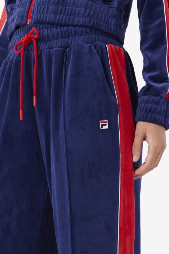 البحرية/الأبيض/الأحمر فيلا فاليري القطيفة بانت BX00H41581 البحرية / الأبيض / الأحمر FILA
