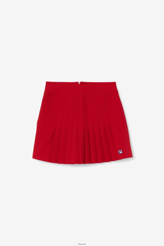 الأحمر ايمي تنورة مطوي فيلا BX00H41746 أحمر FILA