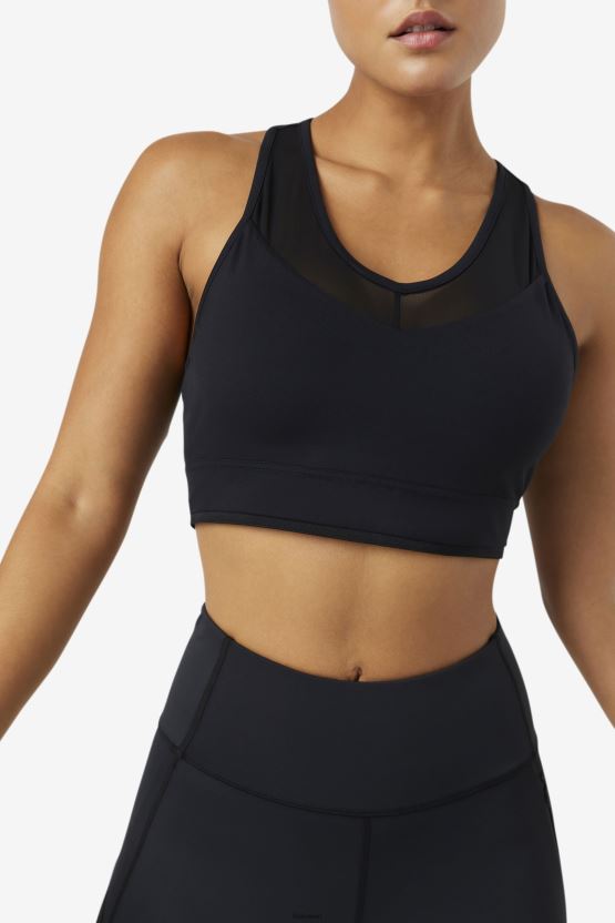 حمالة صدر من فيلا أبليفت بظهر متسابق باللون الأسود BX00H41801 أسود FILA