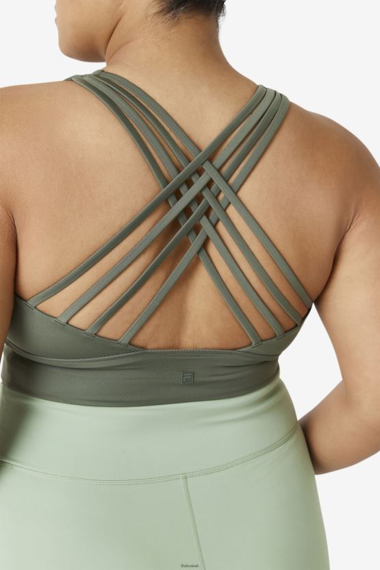 حمالة صدر رياضية من فيلا رفع الرقبة العالية زعتر BX00H41843 زعتر FILA