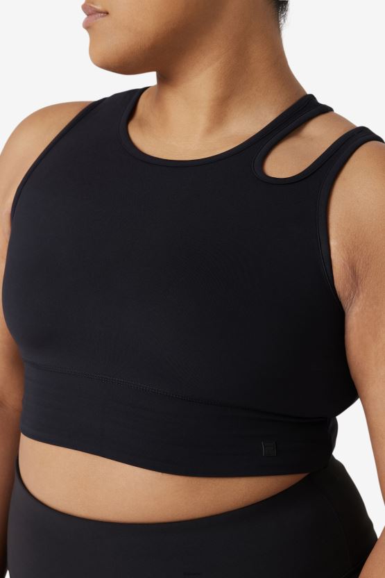 حمالة صدر من فيلا أبليفت سلايس باللون الأسود BX00H41855 أسود FILA