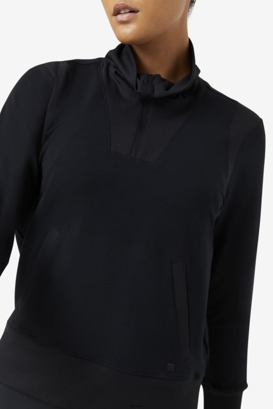 فاي لوكس نصف زيب فيلا أسود BX00H41892 أسود FILA