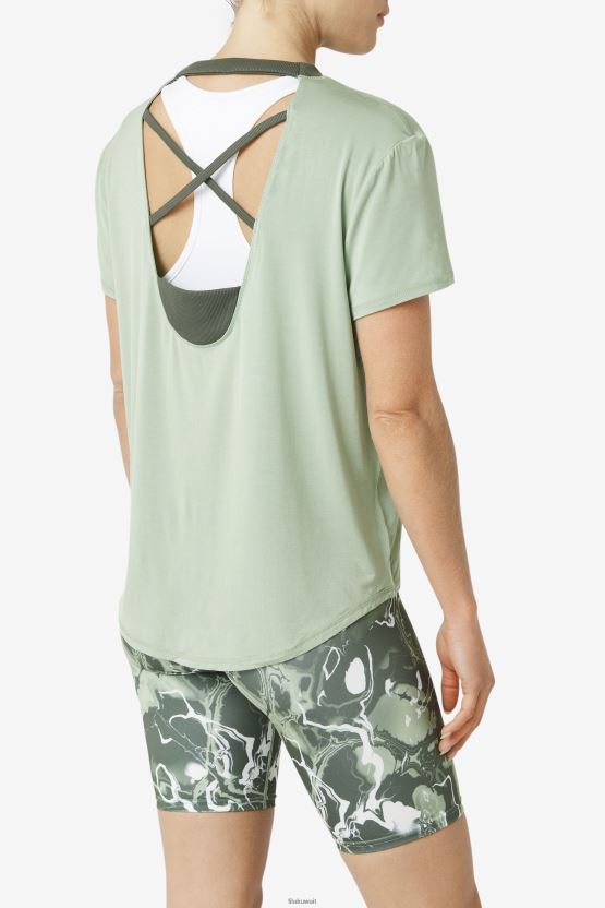 فيلا علوية بأكمام قصيرة من الريحان/الزعتر BX00H41902 ريحان / زعتر FILA