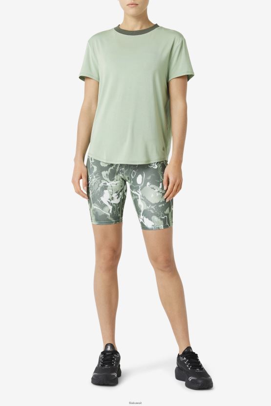 فيلا علوية بأكمام قصيرة من الريحان/الزعتر BX00H41902 ريحان / زعتر FILA
