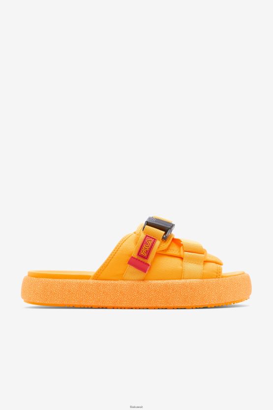 شريحة أطلس رجالية باللون الزعفران/الأحمر فيلا BX00H4201 زعفران / أحمر FILA