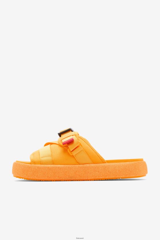 شريحة أطلس رجالية باللون الزعفران/الأحمر فيلا BX00H4201 زعفران / أحمر FILA