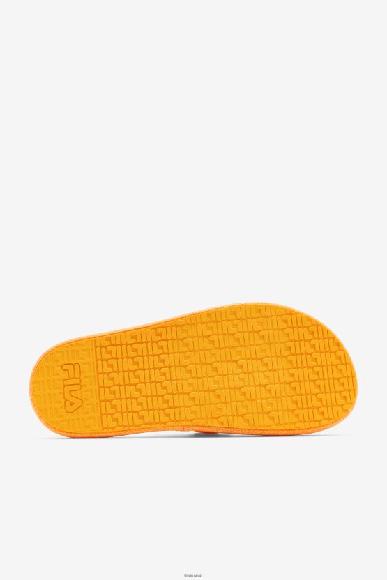 شريحة أطلس رجالية باللون الزعفران/الأحمر فيلا BX00H4201 زعفران / أحمر FILA