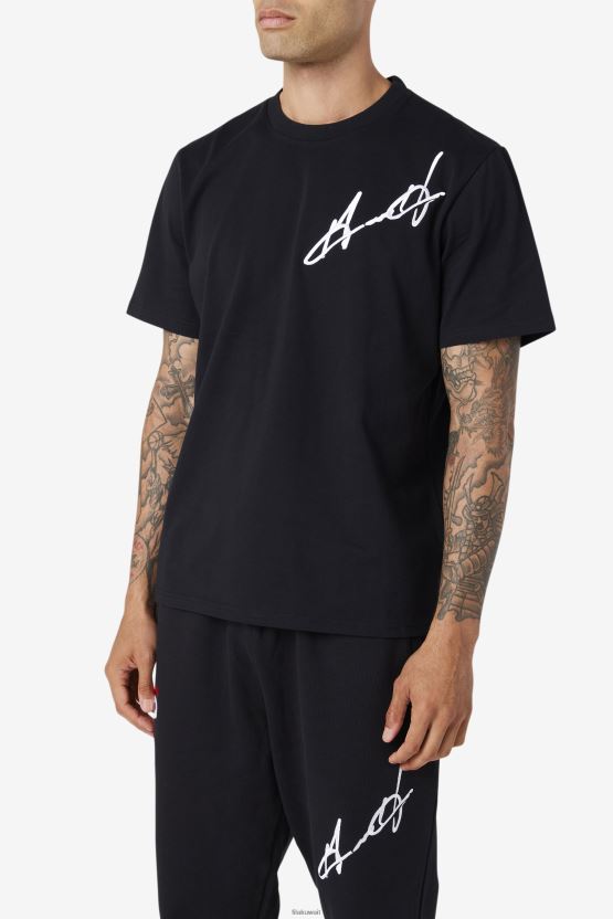 غرانت هيل كورماك تي شيرت أسود فيلا BX00H4227 أسود FILA
