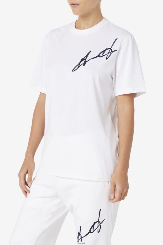 وايت جرانت هيل كورماك تي فيلا BX00H4228 أبيض FILA