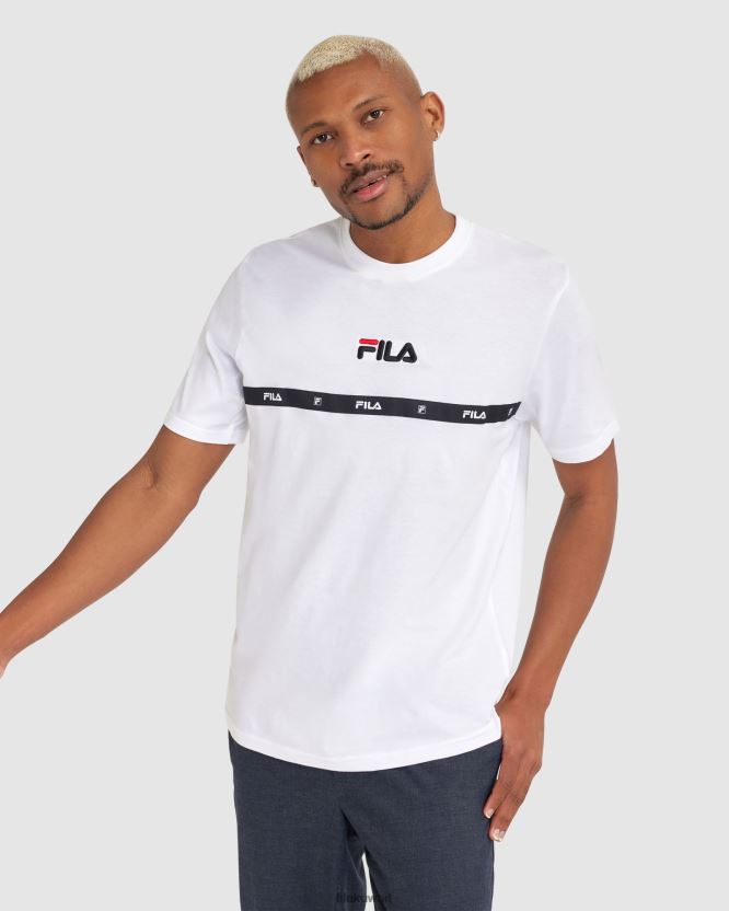 تي شيرت فالور للرجال من فيلا باللون الأبيض BX00H42319 أبيض FILA