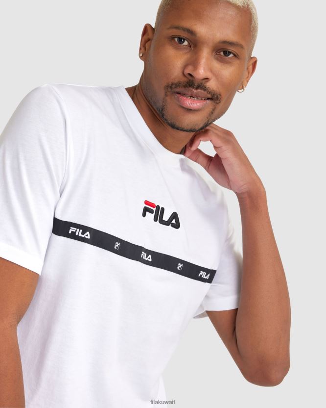 تي شيرت فالور للرجال من فيلا باللون الأبيض BX00H42319 أبيض FILA