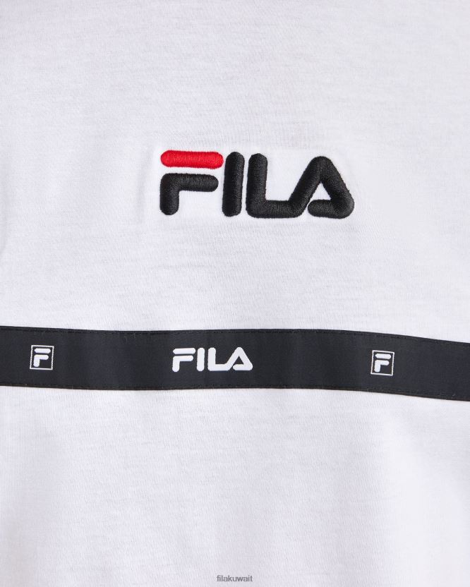 تي شيرت فالور للرجال من فيلا باللون الأبيض BX00H42319 أبيض FILA