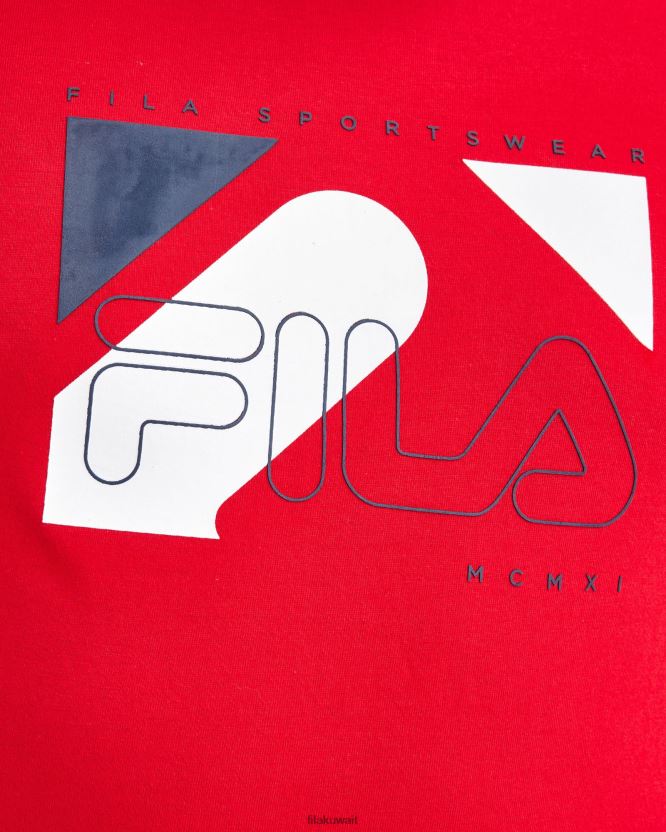 تي شيرت شو للرجال باللون الأحمر BX00H42322 أحمر FILA