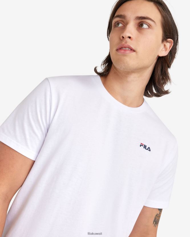 تي شيرت أبيض أساسي للرجال BX00H42333 أبيض FILA