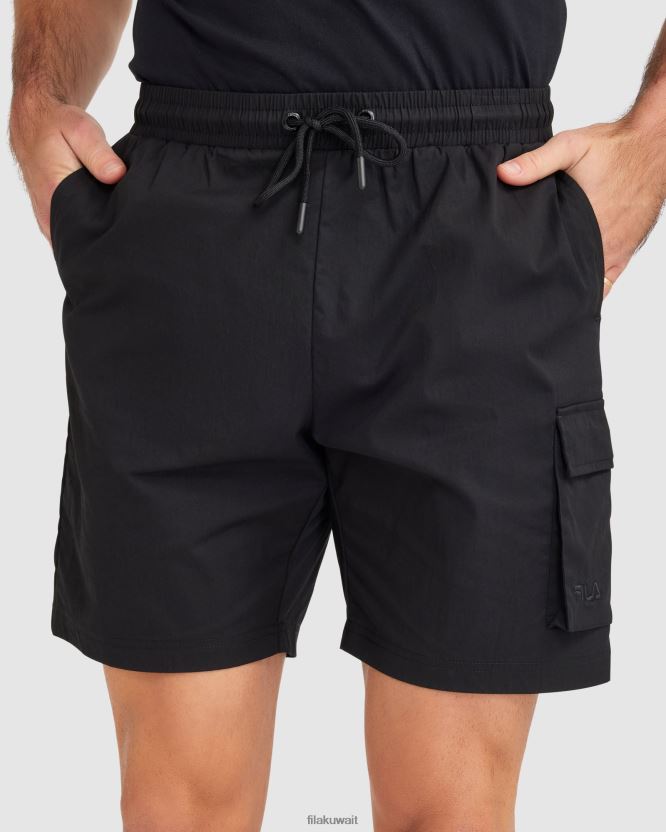 شورت جيت قصير للرجال باللون الأسود من فيلا BX00H42338 أسود FILA