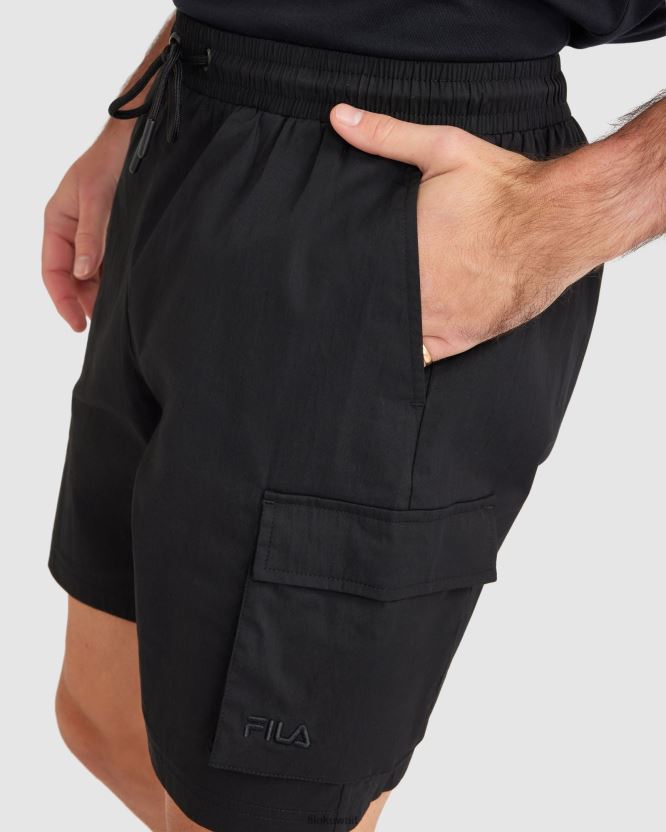 شورت جيت قصير للرجال باللون الأسود من فيلا BX00H42338 أسود FILA
