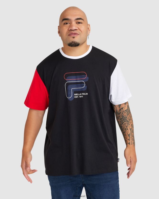 تيشيرت بلس لينوكس للرجال باللون الأسود BX00H42363 أسود FILA