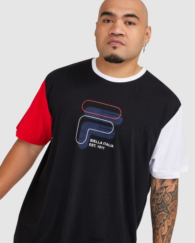 تيشيرت بلس لينوكس للرجال باللون الأسود BX00H42363 أسود FILA