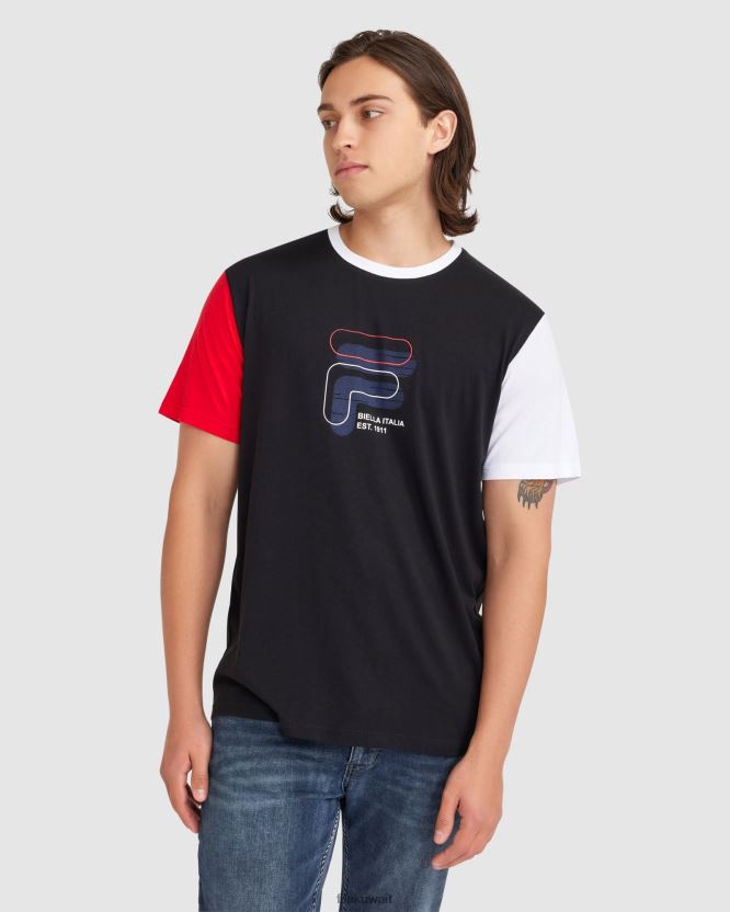 تيشيرت لينوكس للرجال باللون الأسود BX00H42364 أسود FILA